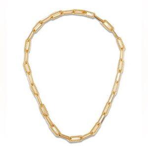 Missoma Coterie 18k Gold Plated Chain Necklace Mixed Link Statement Chain w Box
